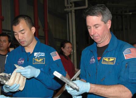In space, an astronaut s tools can float away. These tools have loops.