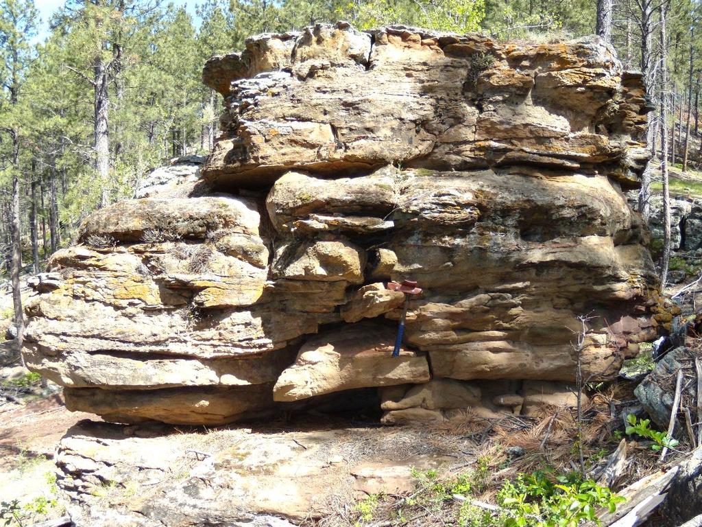 Deadwood Formation outcrop at Stop 2 FracSand