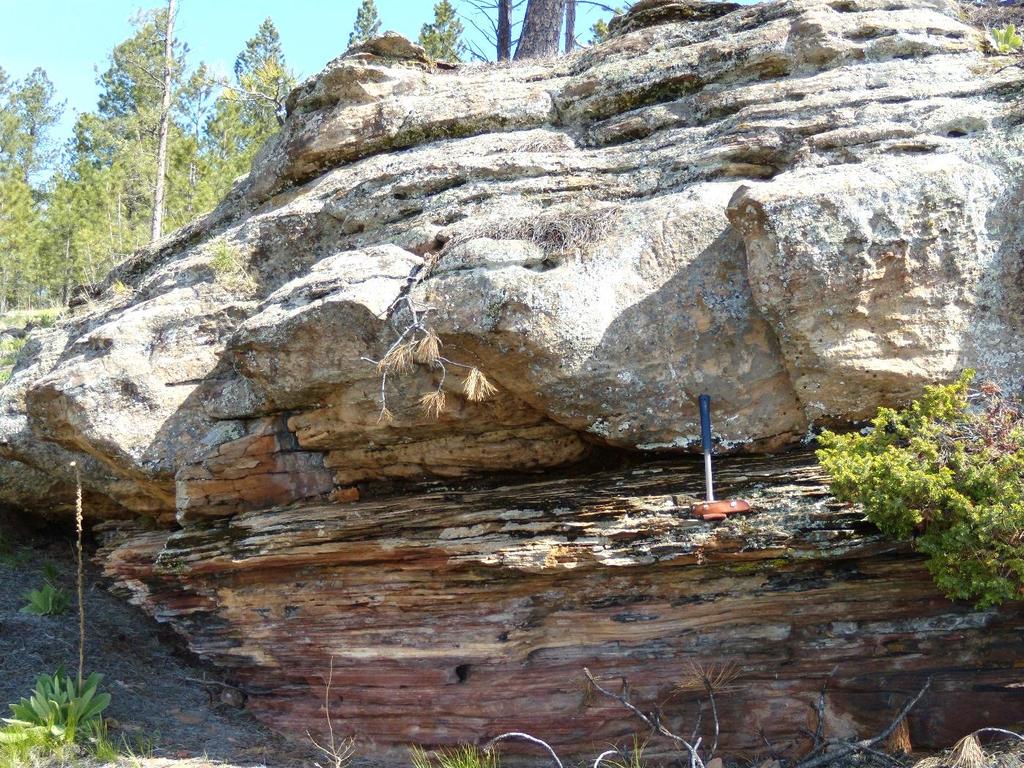 Deadwood Formation outcrop at Stop 1 FracSand