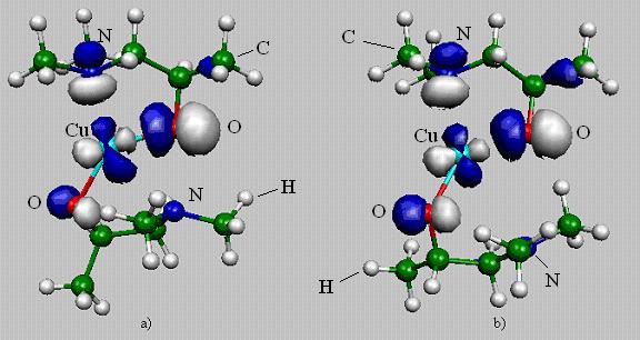 Another electron density calculation shows the unoccupied orbitals of the atoms in the structure.