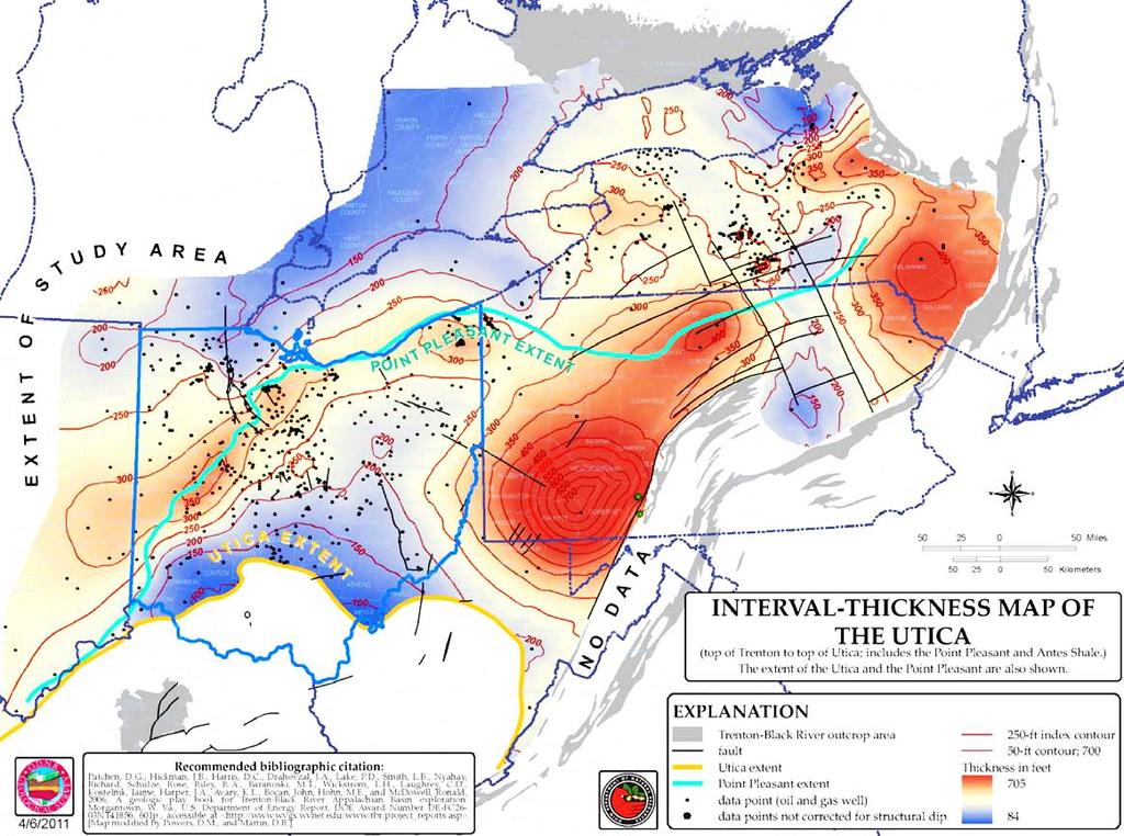 Utica Point Pleasant Petroleum System NY OIL WET GAS DRY GAS