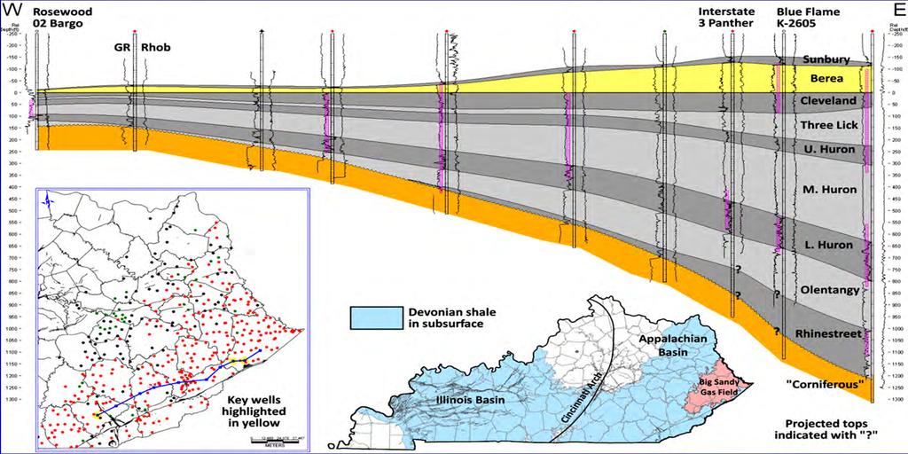 Research Questions 2) Are Berea hydrocarbons derived from the Sunbury or Ohio Shales and are the hydrocarbons generated locally or migrated from deeper (more mature) parts of