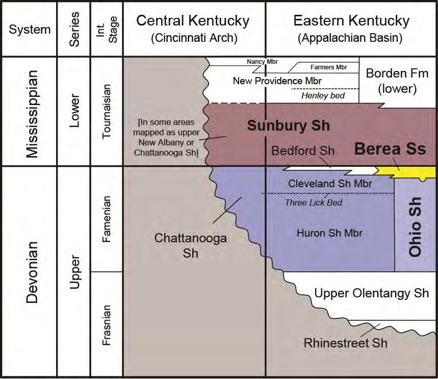 Background The Berea Ss is an upper Devonian tight sand (siltstone across much of KY) Interfingers