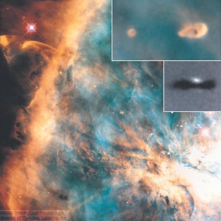 Evidence for Ongoing Planet Formation Many young stars in the Orion Nebula are