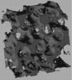 Microtomographic images of microstructure of foamed TPV materials.