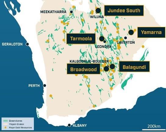 Projects Overview Yamarna Mt Venn Copper-Nickel-Cobalt project located 25km west of the Gruyere gold project and 130km east of Laverton in WA Multiple EM conductors identified from ground EM survey,