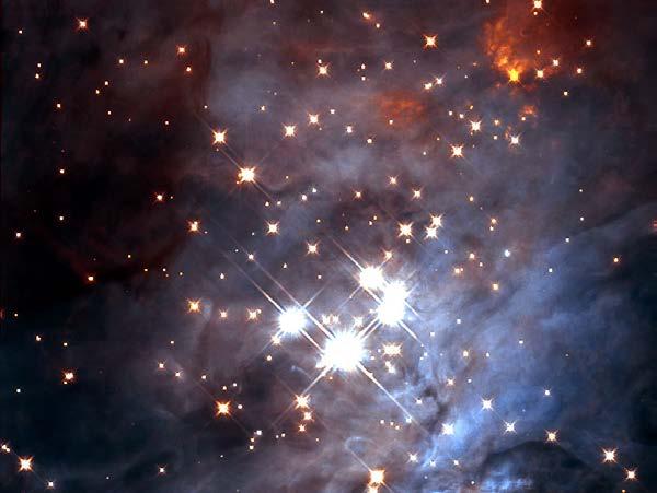 All (high-mass) stars form in clusters or groups from a single molecular clump Orion Trapezium cluster 4 high mass stars; ~3500 total stars 2 pc