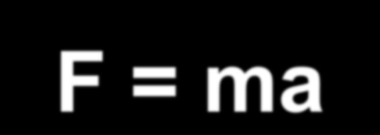 It can be expressed as the equation below: F = ma Force