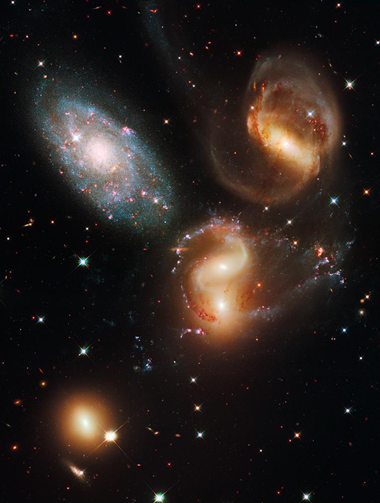 pictures from Hubble interacting galaxies cosmic time line 1 10