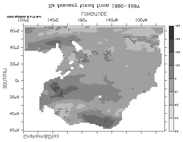 until May 1993. This period will be rerun with no data assimilation, but the data was not yet available for this study. The data trends are presented here with this caveat.
