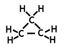 Cycloalkanes Have the general formula CnH2n Are saturated they contain only single C-C bonds Have no reaction with bromine water (bromine water remains yellow) The names, number of carbons and