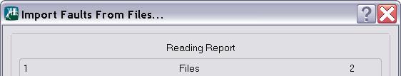 Importing Faults: Reading Data 9.