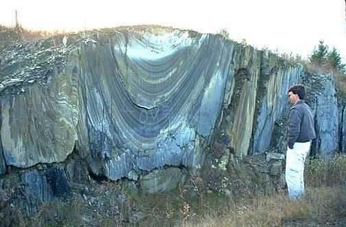 Geological Structures: Folds Terminology: Anticline: It is an up fold where the limbs dip away from the axis. Syncline: It is a down fold where the limbs dip towards the axis.