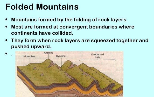 Folded Mountains (11-3 Questions, #10) How is compression involved in forming folded mountains?