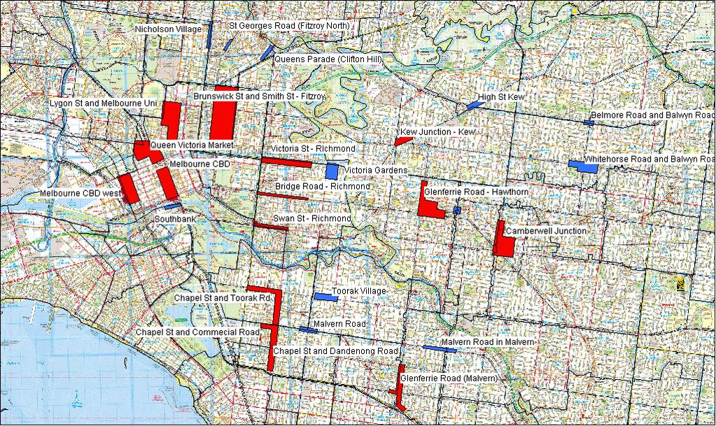 transport hubs) in Hawthorn that determines the