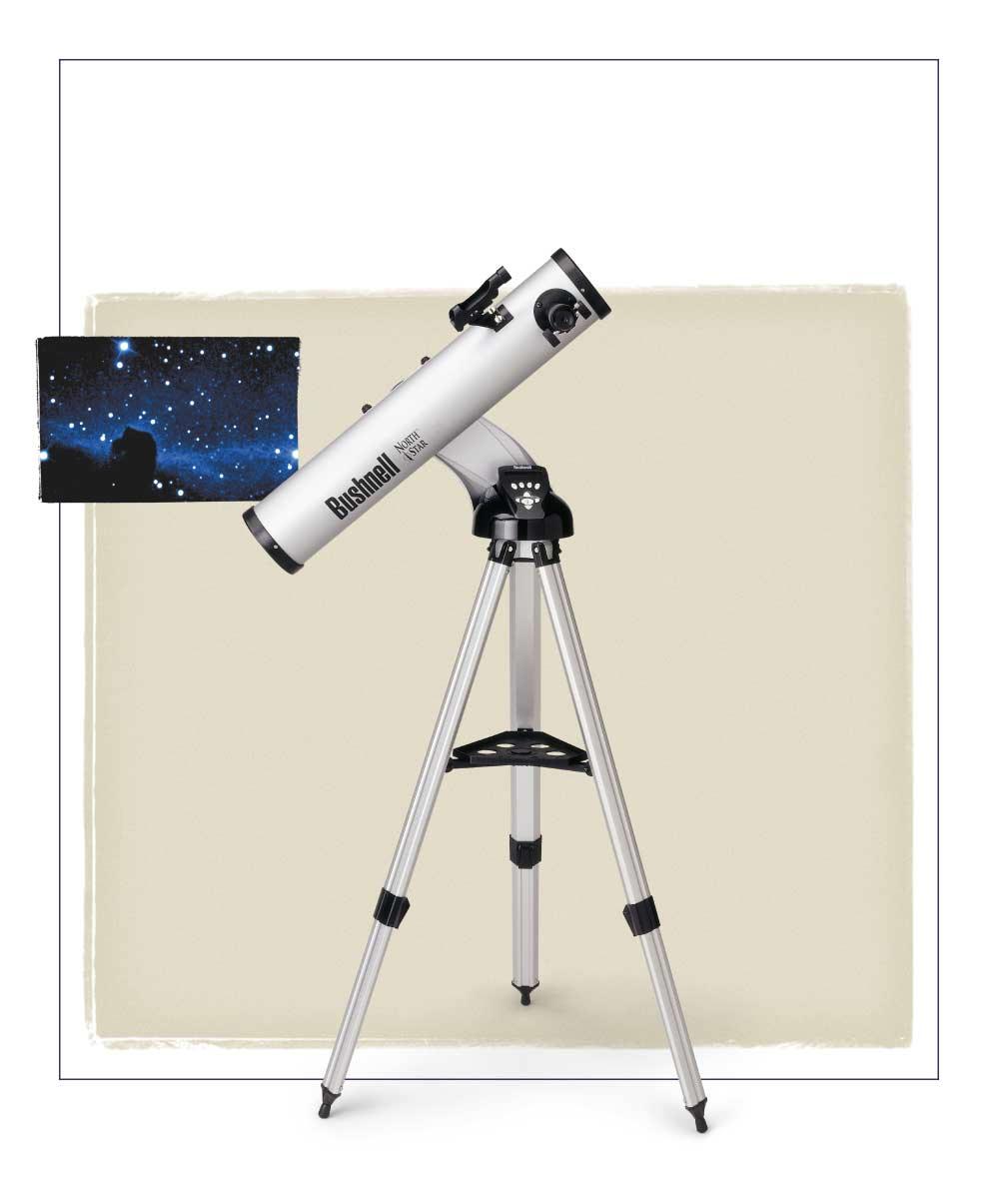 NORTHSTAR GO TO STAR LOCATOR WITH REAL VOICE OUTPUT NORTHSTAR GO TO STAR LOCATOR TELESCOPES 525 x 3" Real Voice Output With the touch of a button this talking telescope describes the wonders of the
