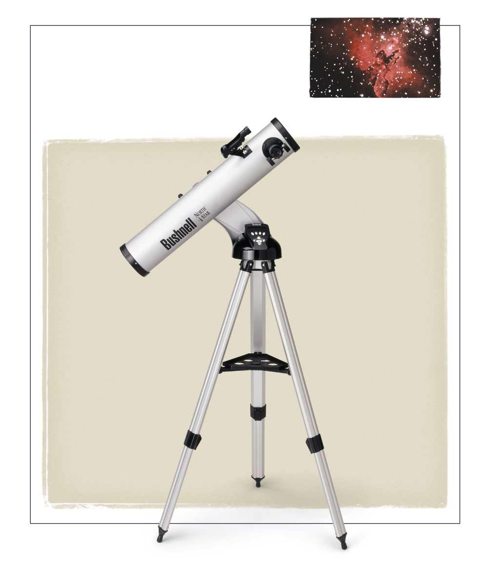 78-8830 Mount: Kinematic 675 x 4.5" NEW 525 x 3" w/rvo A talking high-power, reflector telescope. Up to 525x magnification and 3-inch reflector mirror.