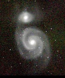 External galaxies as a model Near infrared The galaxy M51 is a face-on spiral galaxy It shows spiral arms much like the Milky Way There is lots