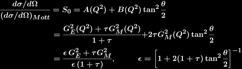 Form factors from Rosenbluth method 35 τg M 2 G E 2 σ red = εg E 2 + τg M 2 Determine G E, G M, G E /G M θ=180 o θ=0 o "