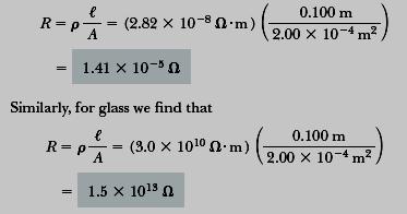 12 Calculate the resistance of an aluminum cylinder that is 10.0 cm long and has a cross-sectional area of 2.