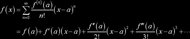 So the Taylor series could be represented by: For the special case a 0 the Taylor series becomes This case arises frequently enough that it is given the special name Maclaurin series. IV.