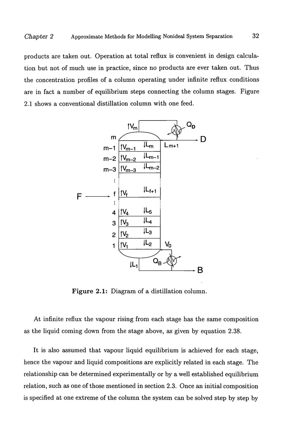 Chapter 2 Approximate Methods for Modelling Nonideal System Separation 32 products are taken out.