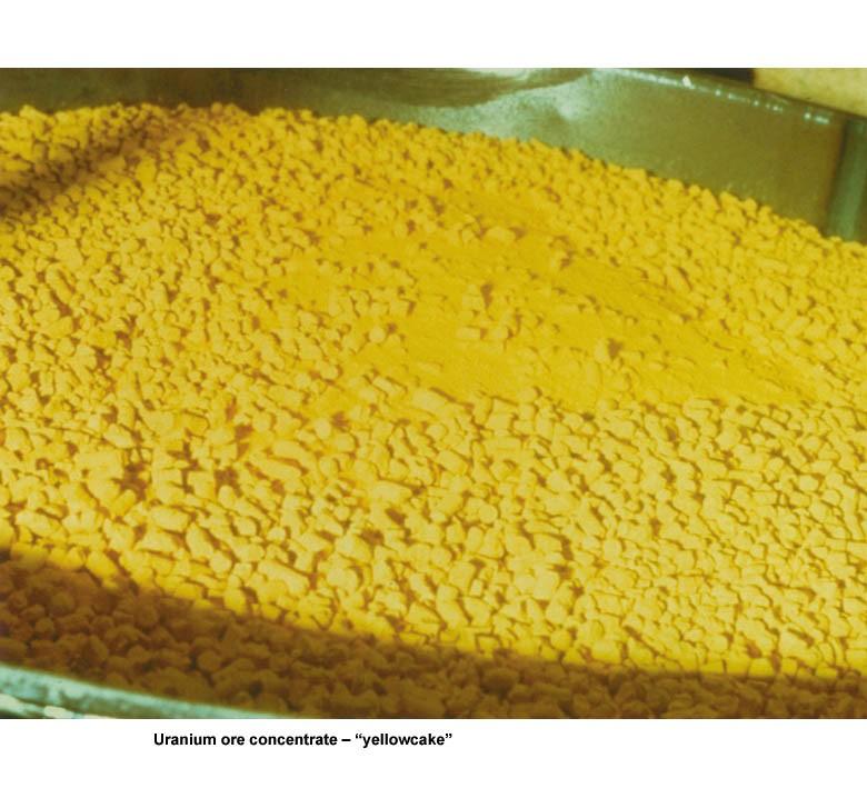 yellow cake, a material rich in U3O8. Only 0.