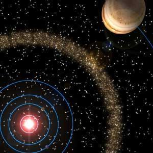 Between the orbits of Mars and Jupiter there is an asteroid belt the