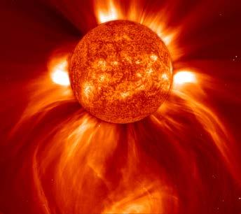 Combo: CME and UV disk Solar Wind and Earth