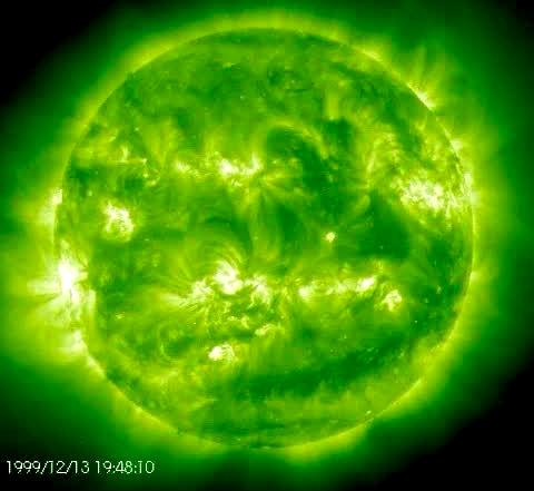 2/13/18 Solar Cycle at 304A EUV from SOHO Largest-scale magnetic fields But what