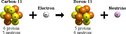 4. Electron Capture During electron capture, an electron in an atom's inner shell is drawn into the nucleus where it combines with a proton,