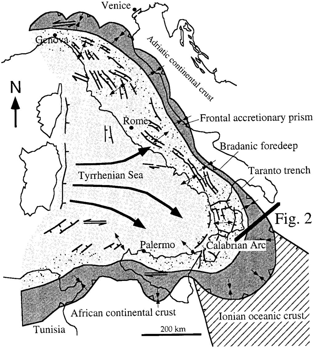 244 C. Doglioni et al. / Earth and Planetary Science Letters 168 (1999) 243 254 Fig. 1. Location of the seismic section M5 (Fig. 2) in the frame of the Apennines Arc.