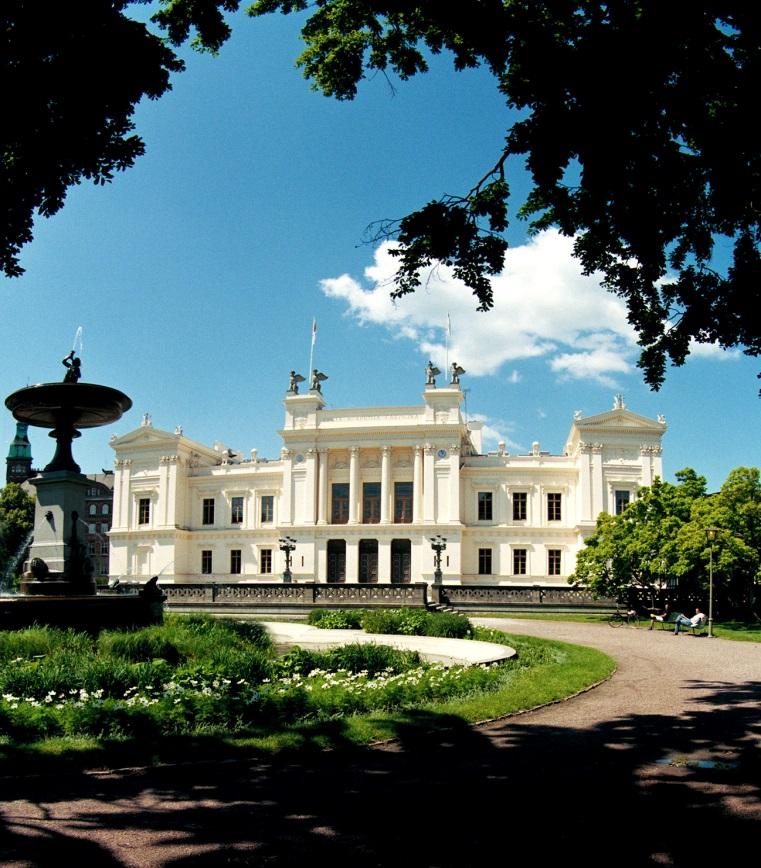 Lund University Founded in 1666 47 700 students (individuals) 7 500 employees - 840 professors - 4 350