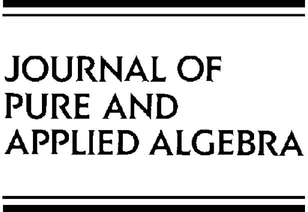 Journal of Pure and Applied Algebra 192 (2004) 1 20 www.elsevier.