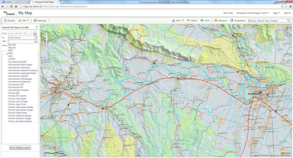 INA GEOPORTAL : SERVICING BASEMAPS TO