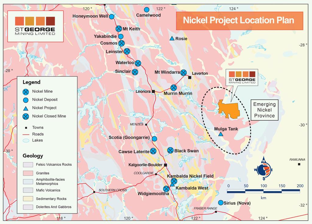 Figure 3: Key WA Nickel Deposits (Source: Company February 2014) Release 24 The other two belts, Central and Minigwal, are interpreted by St George to be lateral equivalents of the Stella Range