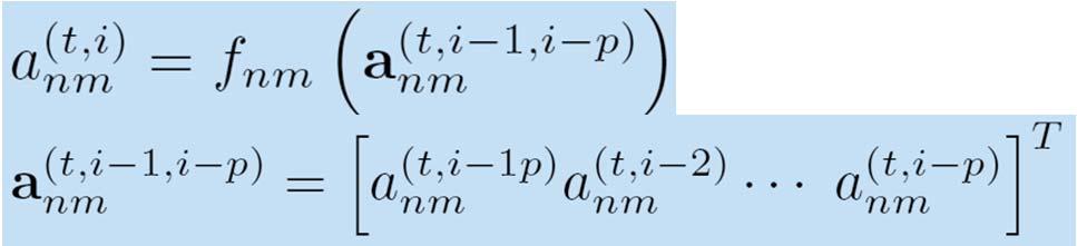 Gaussian Process Mixing matrix is generated by the latent function GP is adopted to describe the distribution