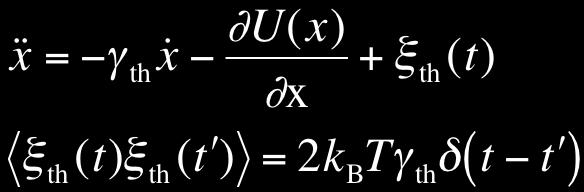 Langevin Dynamics Langevin Equation: Identify a Reaction/Dynamic Variable (Order Parameter?