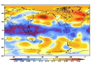 Their climate data originated from simulations for a future climate evolution of a coupled atmosphere-ocean general circulation model (AOGCM) and the atmosphere climate model ECHAM4.