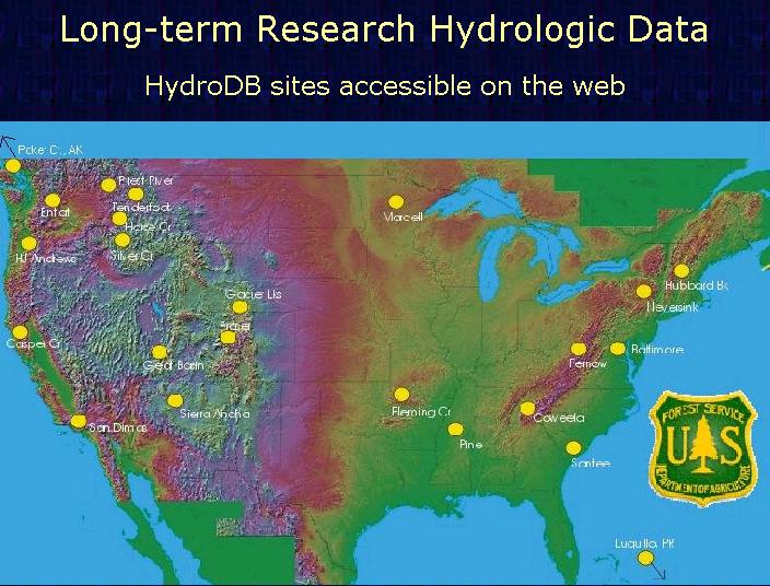 Some U.S. Forest Service experimental forests that are not LTER sites are included in HydroDB. U.S.