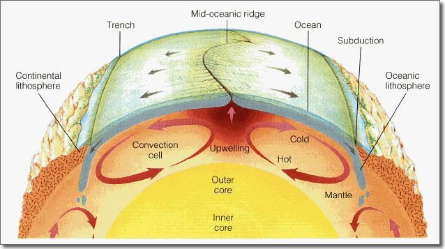 the movement of the tectonic plates is