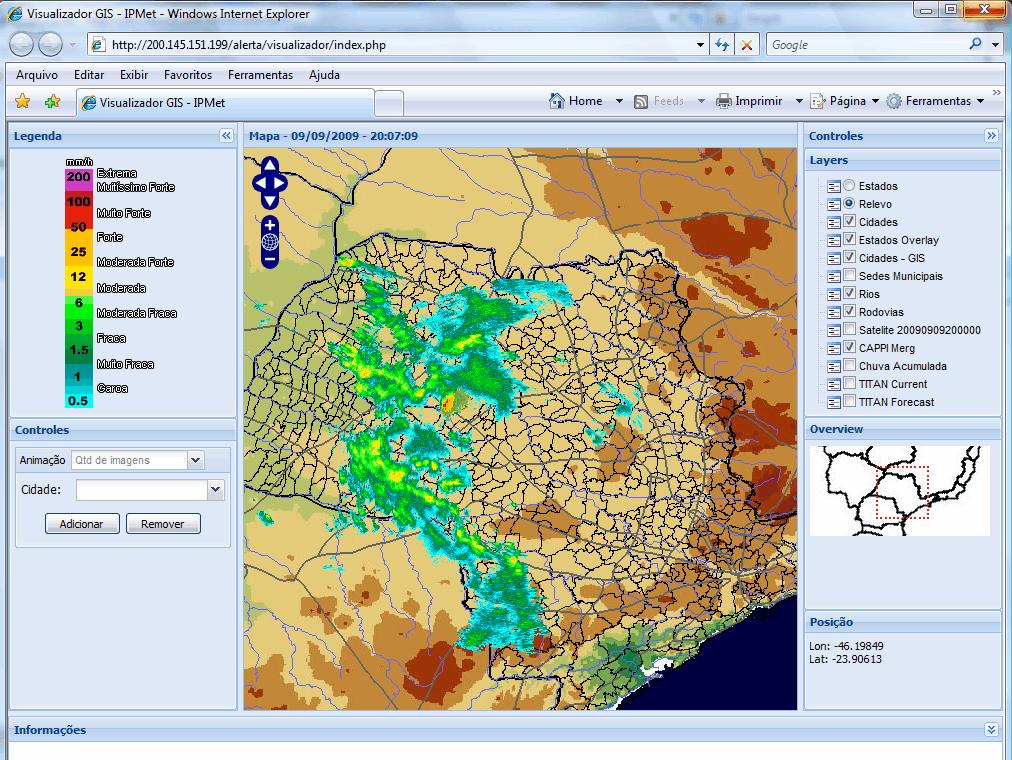 The Web GIS Interface Developed using Open