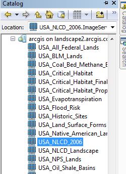 Drag the USA_NLCD_2006 layer into your map and you ll see it shows up with predetermined color scheme that highlights