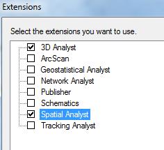 Click on Customize/Extensions and make sure that Spatial
