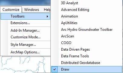 Right click in the grey area at the top of ArcMap