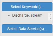 Select a Data Service Put NWIS in the Search Box in the top right hand side and
