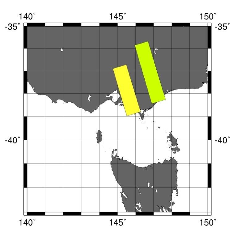 Study Areas and PALSAR Datasets (2) Location (1) Victoria, Australia (East Region) (2)