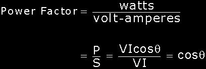 Power factor defines the phase angle between the current and voltage waveforms, were I and V are the magnitudes of rms values of the current and voltage.