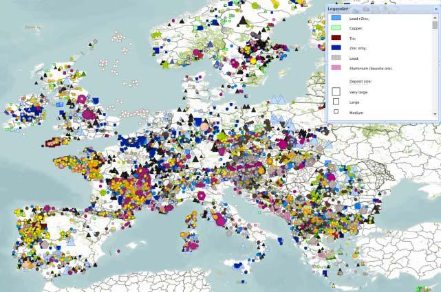 projects (ProMine, EuroGeoSources, Minerals4EU) using distributed