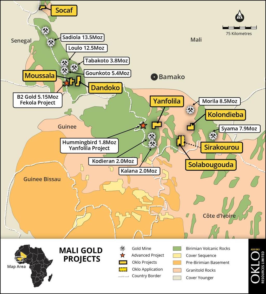 ABOUT OKLO RESOURCES Oklo Resources is an ASX listed exploration company with gold, uranium and phosphate projects located in Mali, Africa.